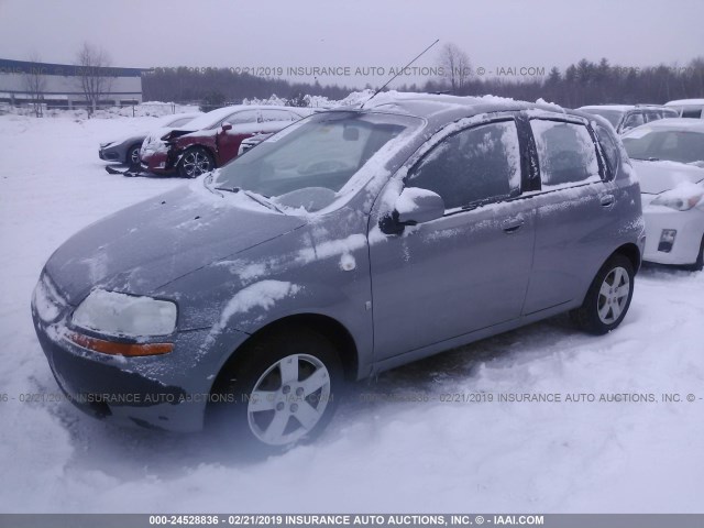 KL1TD66608B192544 - 2008 CHEVROLET AVEO LS GRAY photo 2