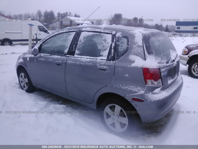 KL1TD66608B192544 - 2008 CHEVROLET AVEO LS GRAY photo 3