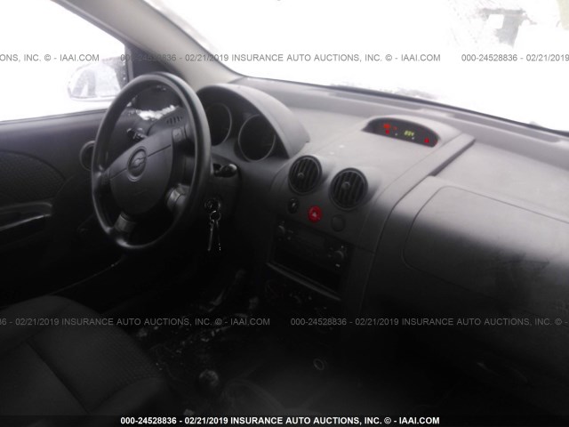 KL1TD66608B192544 - 2008 CHEVROLET AVEO LS GRAY photo 5