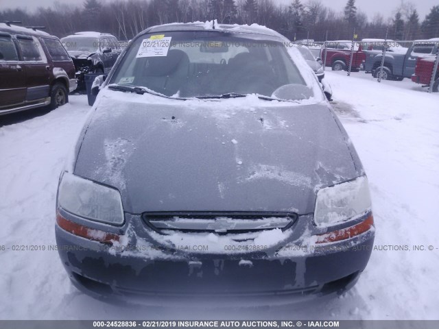 KL1TD66608B192544 - 2008 CHEVROLET AVEO LS GRAY photo 6