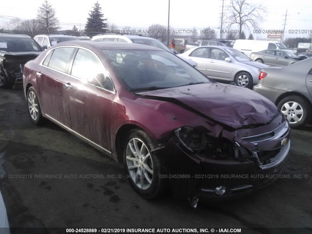 1G1ZE5E79BF126376 - 2011 CHEVROLET MALIBU LTZ RED photo 1