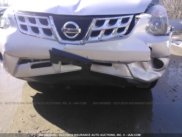 JN8AS5MTXFW658113 - 2015 NISSAN ROGUE SELECT S SILVER photo 6