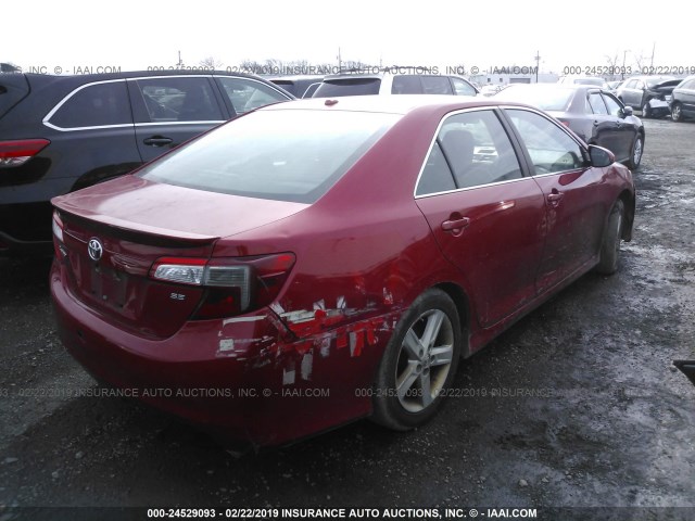 4T1BF1FK6DU705448 - 2013 TOYOTA CAMRY L/SE/LE/XLE 红色 照片 4