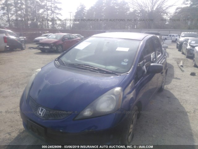 JHMGE87239S036710 - 2009 HONDA FIT BLUE photo 2