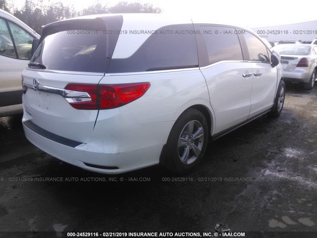 5FNRL6H78JB084459 - 2018 HONDA ODYSSEY EXL WHITE photo 4