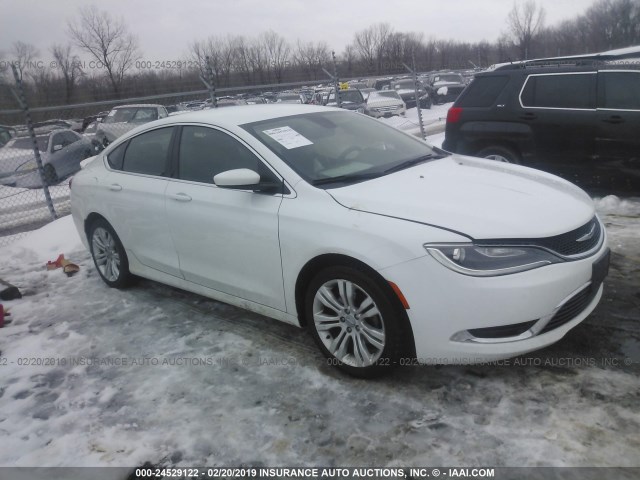 1C3CCCABXFN711436 - 2015 CHRYSLER 200 LIMITED WHITE photo 1