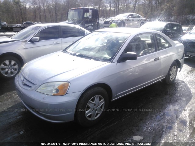 1HGEM22293L056169 - 2003 HONDA CIVIC DX SILVER photo 2