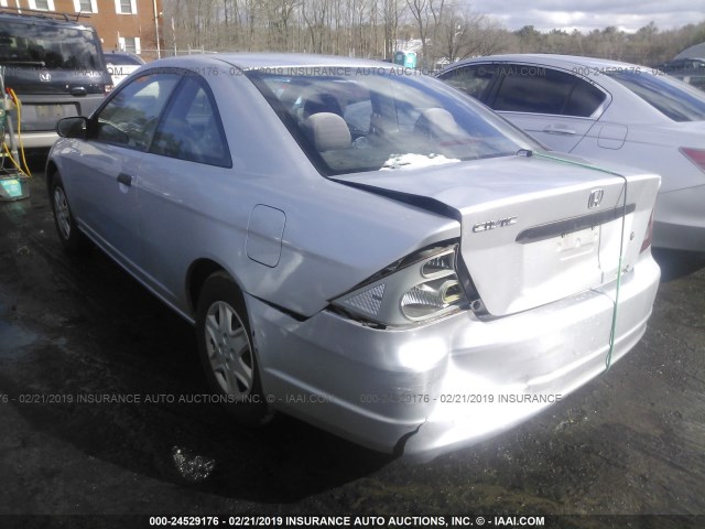 1HGEM22293L056169 - 2003 HONDA CIVIC DX SILVER photo 3