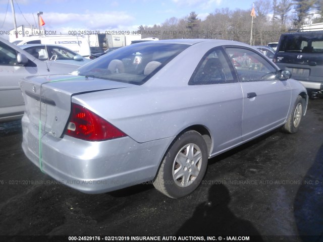 1HGEM22293L056169 - 2003 HONDA CIVIC DX SILVER photo 4