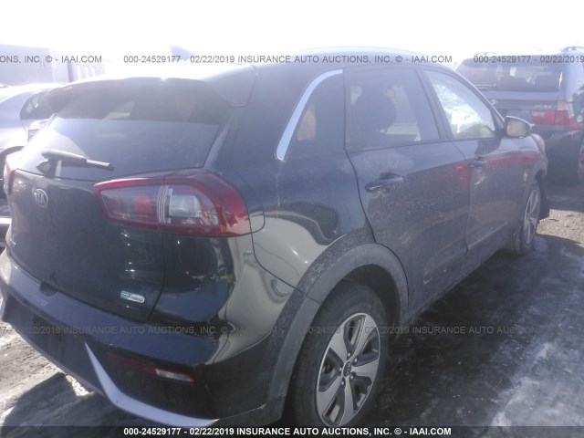 KNDCB3LC2J5158701 - 2018 KIA NIRO FE/LX BLACK photo 4