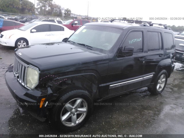 1J8GP58K48W137232 - 2008 JEEP LIBERTY LIMITED BLACK photo 2