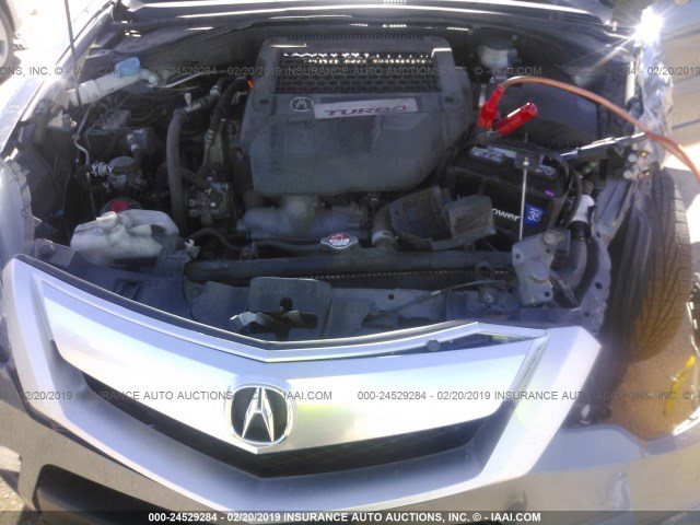 5J8TB1H50CA001968 - 2012 ACURA RDX TECHNOLOGY SILVER photo 10