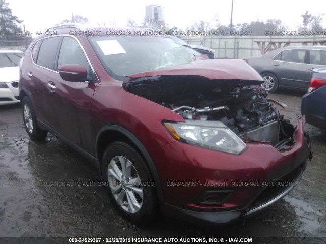 5N1AT2ML4FC835257 - 2015 NISSAN ROGUE S/SL/SV RED photo 1