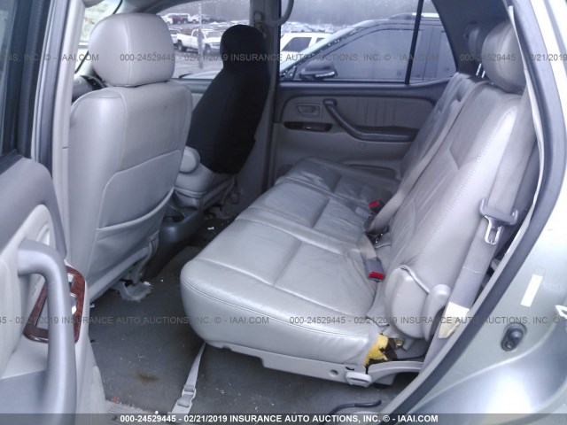 5TDBT48A52S136841 - 2002 TOYOTA SEQUOIA LIMITED SILVER photo 8