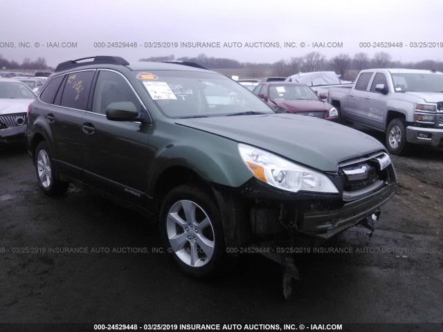 4S4BRBCC7E3257920 - 2014 SUBARU OUTBACK 2.5I PREMIUM GREEN photo 1