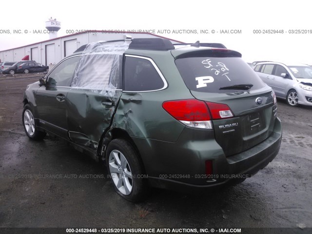 4S4BRBCC7E3257920 - 2014 SUBARU OUTBACK 2.5I PREMIUM GREEN photo 3