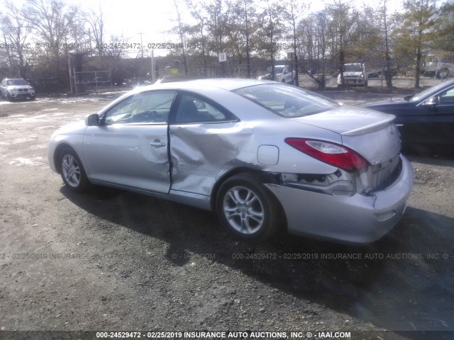 4T1CE30P57U757262 - 2007 TOYOTA CAMRY SOLARA SE/SLE SILVER photo 3