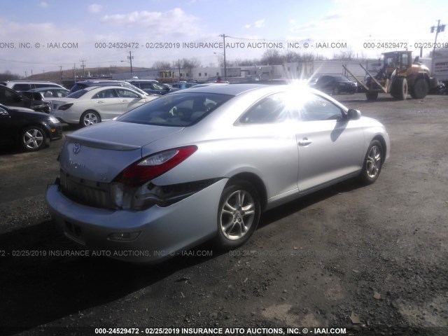 4T1CE30P57U757262 - 2007 TOYOTA CAMRY SOLARA SE/SLE SILVER photo 4