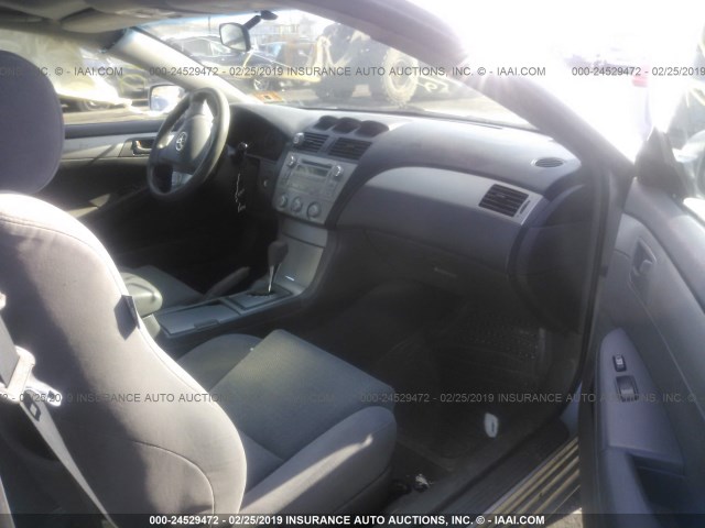 4T1CE30P57U757262 - 2007 TOYOTA CAMRY SOLARA SE/SLE SILVER photo 5