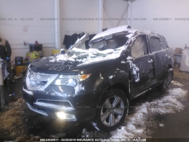 2HNYD2H44AH509557 - 2010 ACURA MDX TECHNOLOGY GRAY photo 2