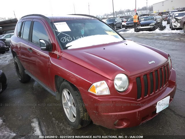 1J8FF47W77D205126 - 2007 JEEP COMPASS RED photo 1