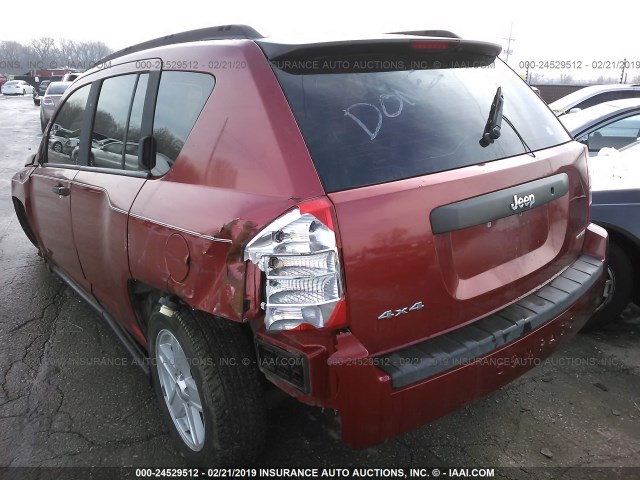 1J8FF47W77D205126 - 2007 JEEP COMPASS RED photo 3