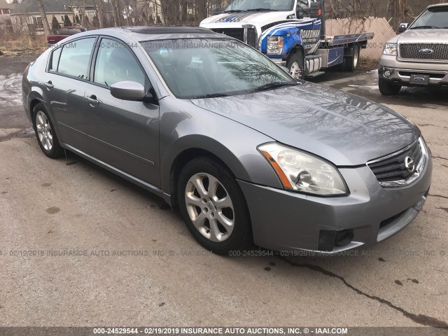 1N4BA41E78C800074 - 2008 NISSAN MAXIMA SE/SL GRAY photo 1