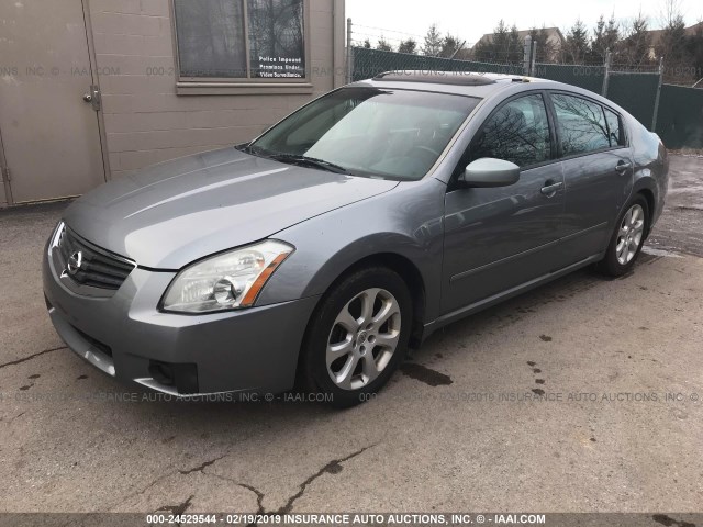 1N4BA41E78C800074 - 2008 NISSAN MAXIMA SE/SL GRAY photo 2