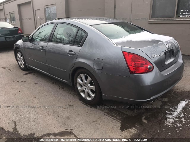 1N4BA41E78C800074 - 2008 NISSAN MAXIMA SE/SL GRAY photo 3