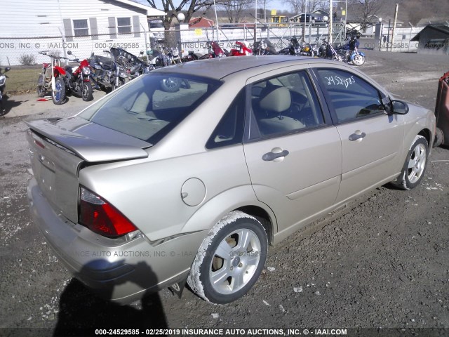 1FAHP34N57W156022 - 2007 FORD FOCUS ZX4/S/SE/SES 金色 照片 4