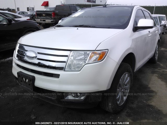 2FMDK3JC0ABB69078 - 2010 FORD EDGE SEL WHITE photo 2