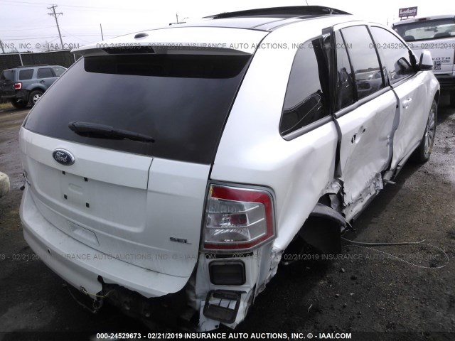 2FMDK3JC0ABB69078 - 2010 FORD EDGE SEL WHITE photo 4