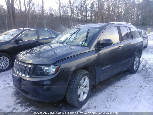 1C4NJDBB0FD105244 - 2015 JEEP COMPASS SPORT GRAY photo 2