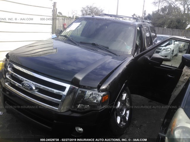 1FMJK2A59DEF58342 - 2013 FORD EXPEDITION EL LIMITED BLACK photo 2