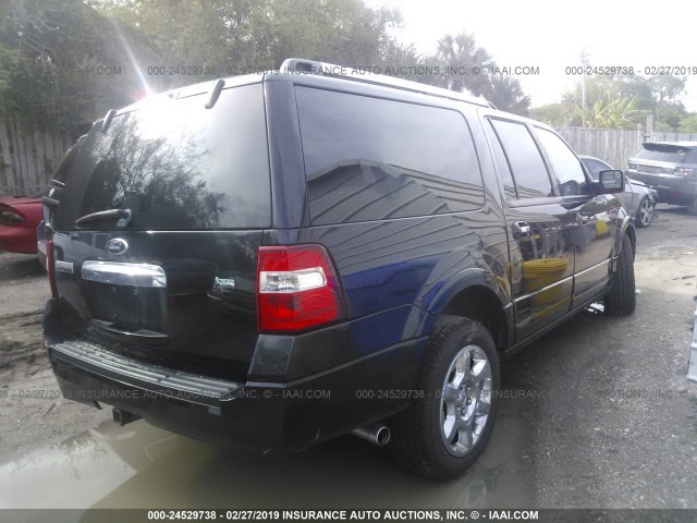 1FMJK2A59DEF58342 - 2013 FORD EXPEDITION EL LIMITED BLACK photo 4