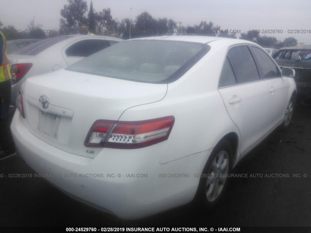 4T1BK3EK8AU603363 - 2010 TOYOTA CAMRY SE/LE/XLE WHITE photo 4