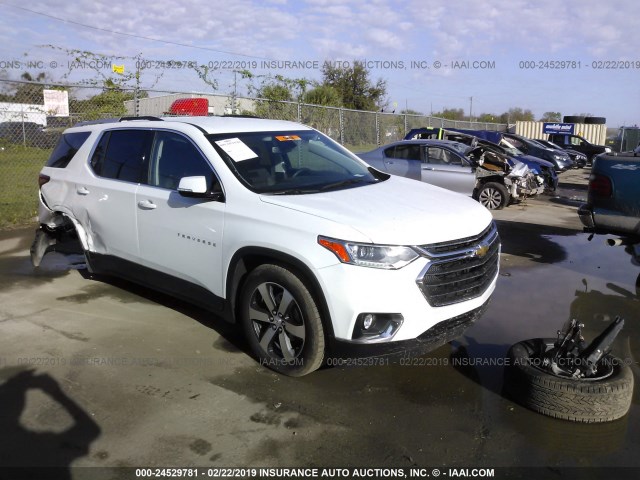 1GNERHKW3JJ280608 - 2018 CHEVROLET TRAVERSE LT WHITE photo 1