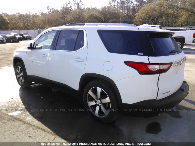 1GNERHKW3JJ280608 - 2018 CHEVROLET TRAVERSE LT WHITE photo 3