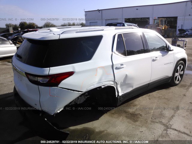 1GNERHKW3JJ280608 - 2018 CHEVROLET TRAVERSE LT WHITE photo 4