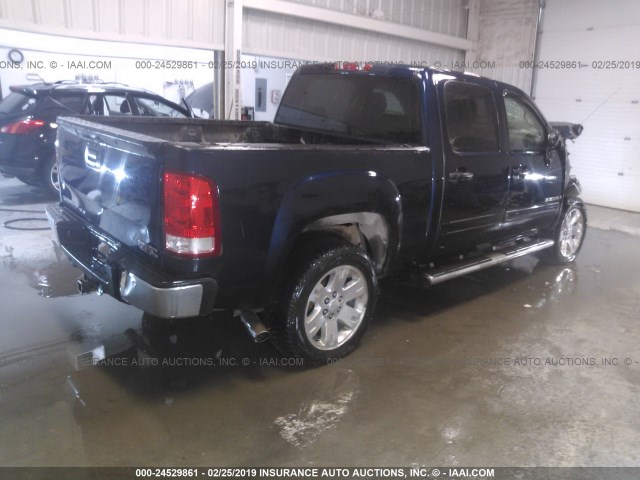 3GTEK23M09G177117 - 2009 GMC SIERRA K1500 SLE BLUE photo 4