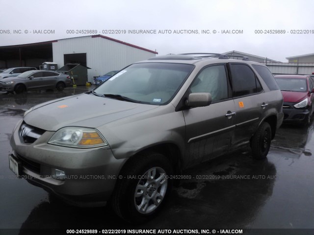 2HNYD18804H523263 - 2004 ACURA MDX TOURING TAN photo 2