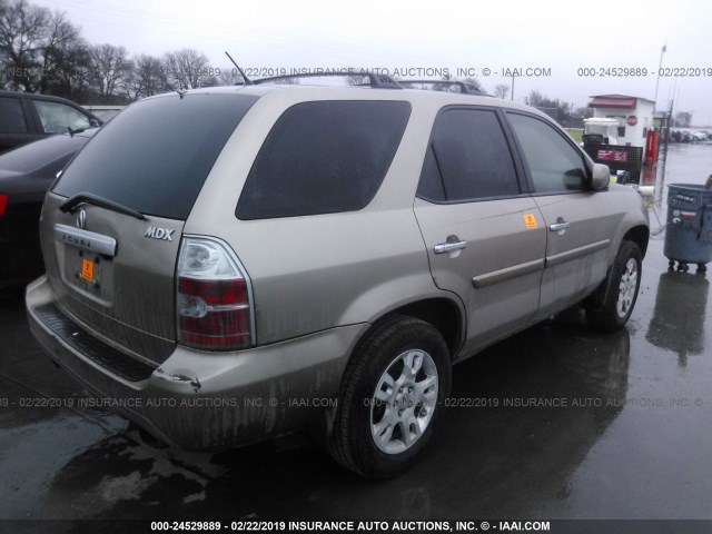 2HNYD18804H523263 - 2004 ACURA MDX TOURING TAN photo 4