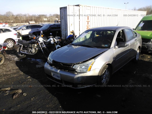 1FAHP35N88W279636 - 2008 FORD FOCUS SE/SEL/SES SILVER photo 2