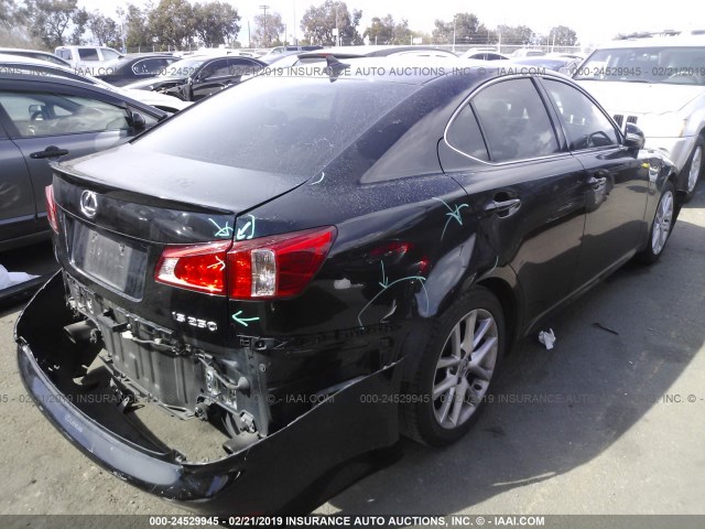 JTHBF5C27C5168824 - 2012 LEXUS IS 250 BLACK photo 4