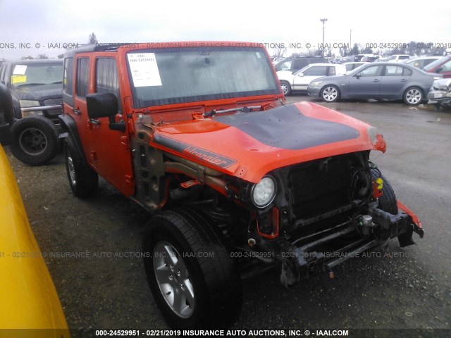 1C4BJWDG0FL650129 - 2015 JEEP WRANGLER UNLIMITE SPORT ORANGE photo 1