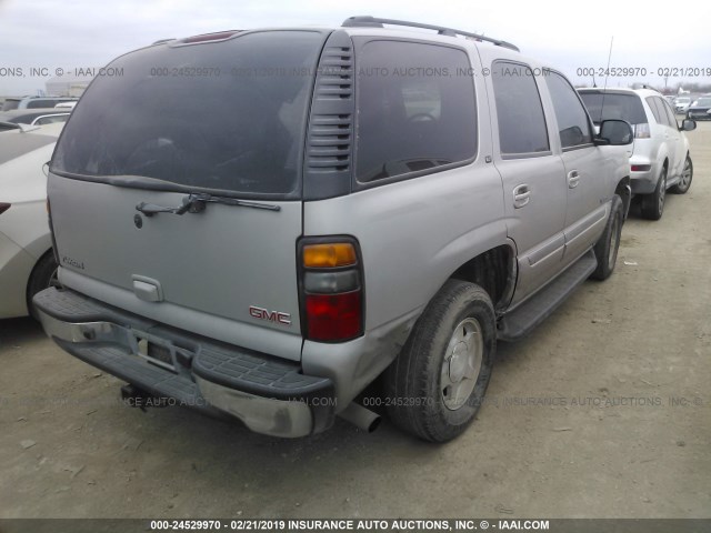 1GKEC13V65J161971 - 2005 GMC YUKON SILVER photo 4