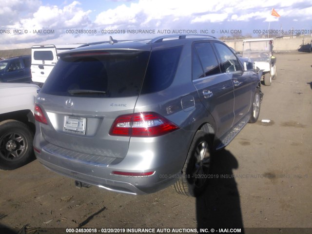 4JGDA5HB8EA297971 - 2014 MERCEDES-BENZ ML 350 4MATIC SILVER photo 4