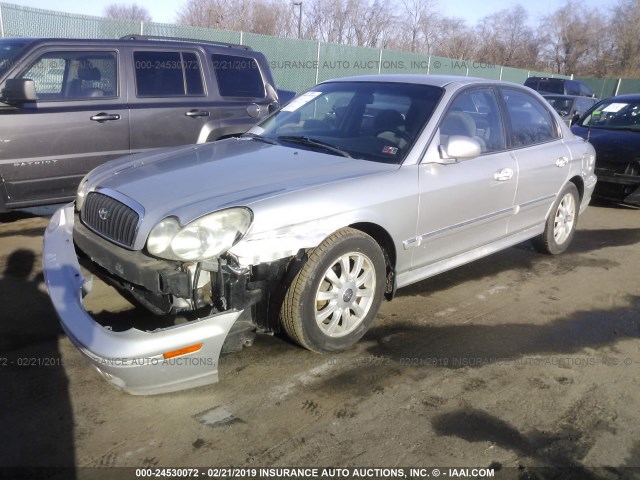 KMHWF35H84A015222 - 2004 HYUNDAI SONATA GLS/LX SILVER photo 2