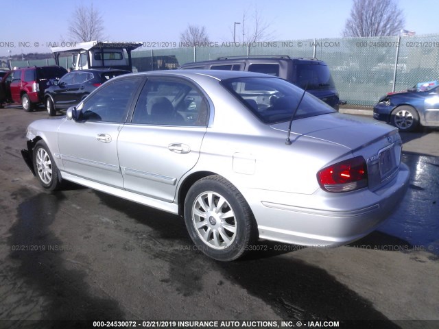 KMHWF35H84A015222 - 2004 HYUNDAI SONATA GLS/LX SILVER photo 3