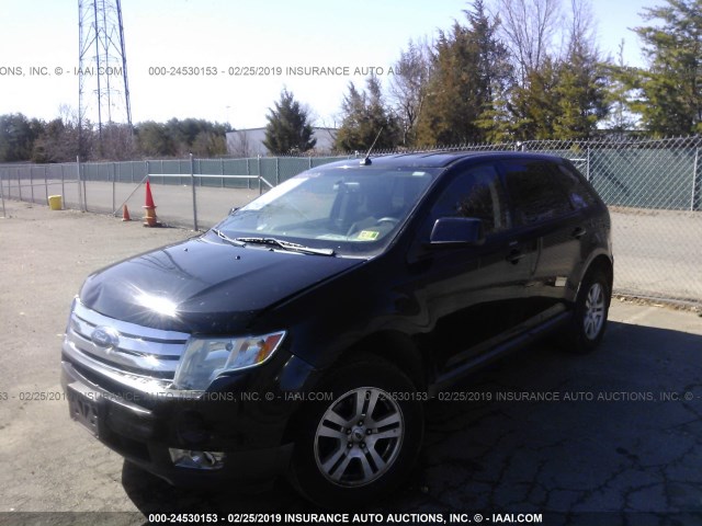 2FMDK48C47BB15948 - 2007 FORD EDGE SEL BLACK photo 2